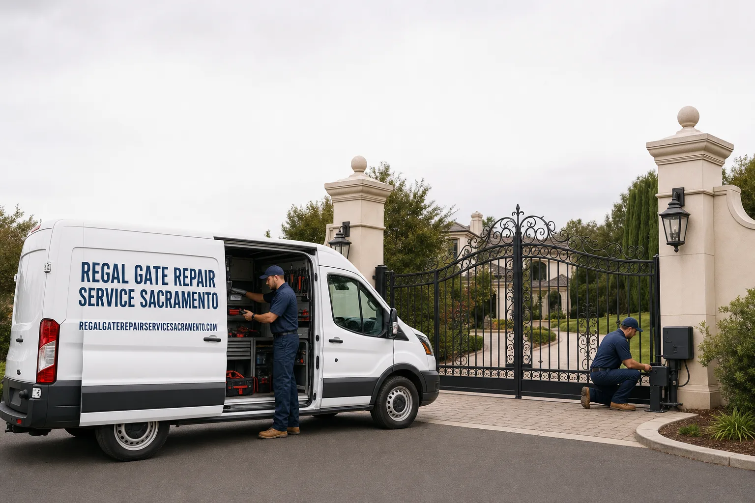 Regal Gate Repair Service Sacramento service vehicle and crew in Sacramento, CA